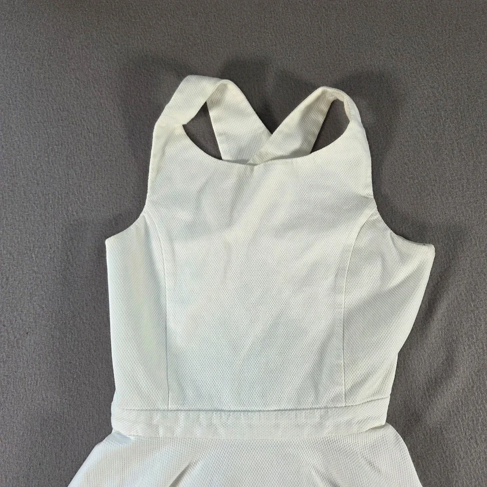 Polo Ralph Lauren Dress Girls 16 XL White Flare Racer Back Sleeveless Midi